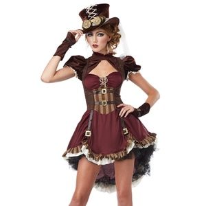 Steampunk Dress & Hat- Halloween Costume